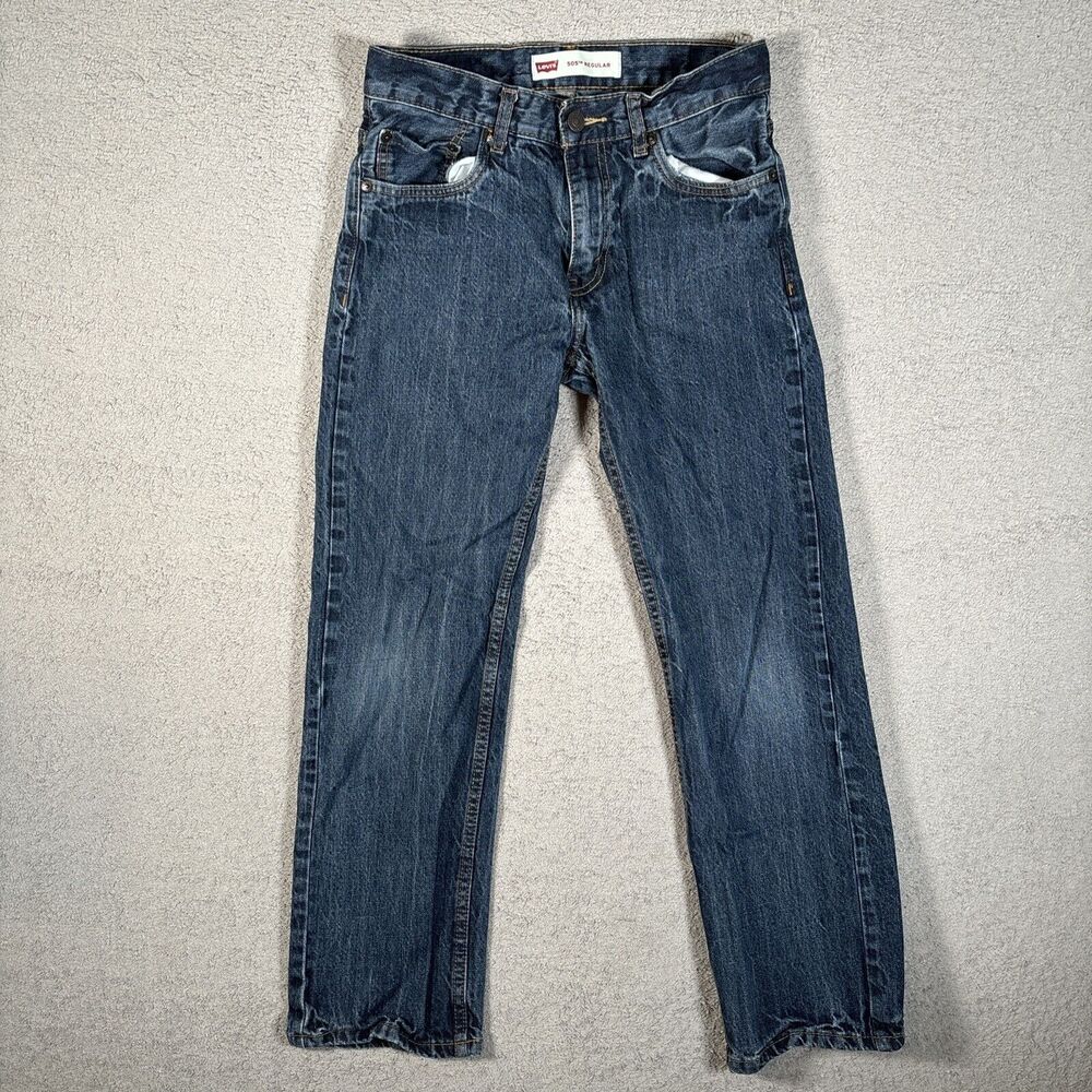Levi's 505 Regular Fit‎ Jeans Boys Size 14 Reg 27x27 Fits 27x26